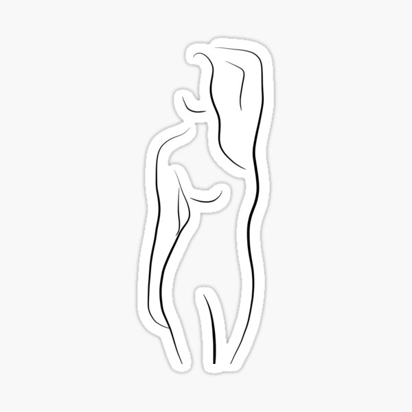 Nude Woman Line Drawing Mya My Dear Sticker For Sale By Odyanne