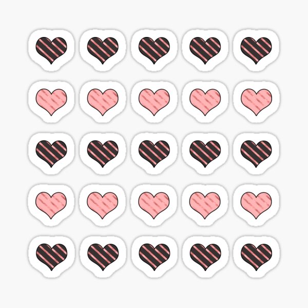 Rose Gold Mini Hearts Sticker For Sale By Okihanashop Redbubble