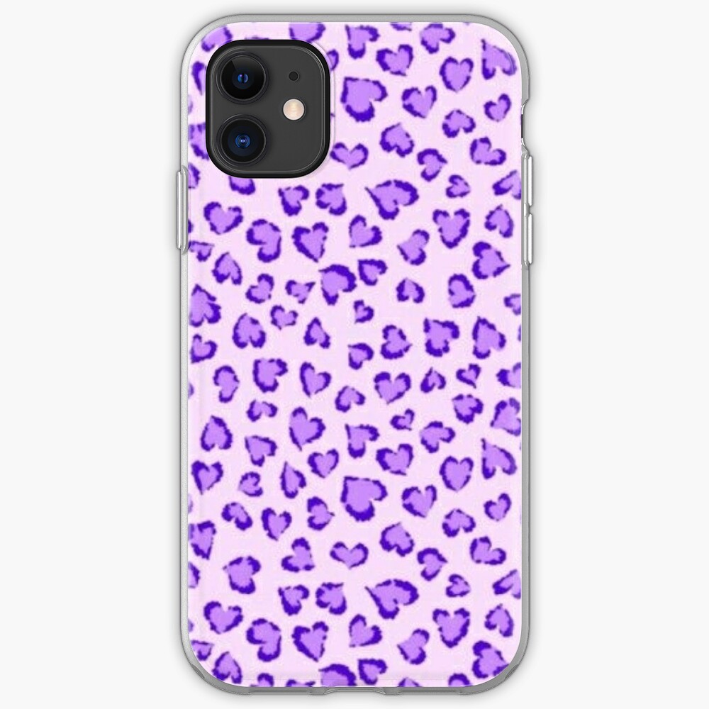 Purple Cheetah Print Iphone Case Cover By Glitteryhearts Redbubble