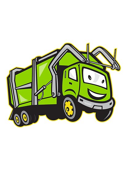 rubbish truck cartoon