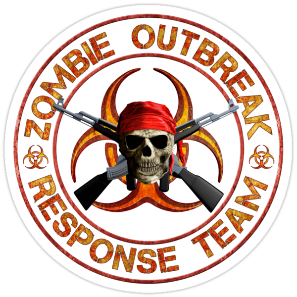 "Zombie Outbreak Response Team" Stickers by Packrat | Redbubble