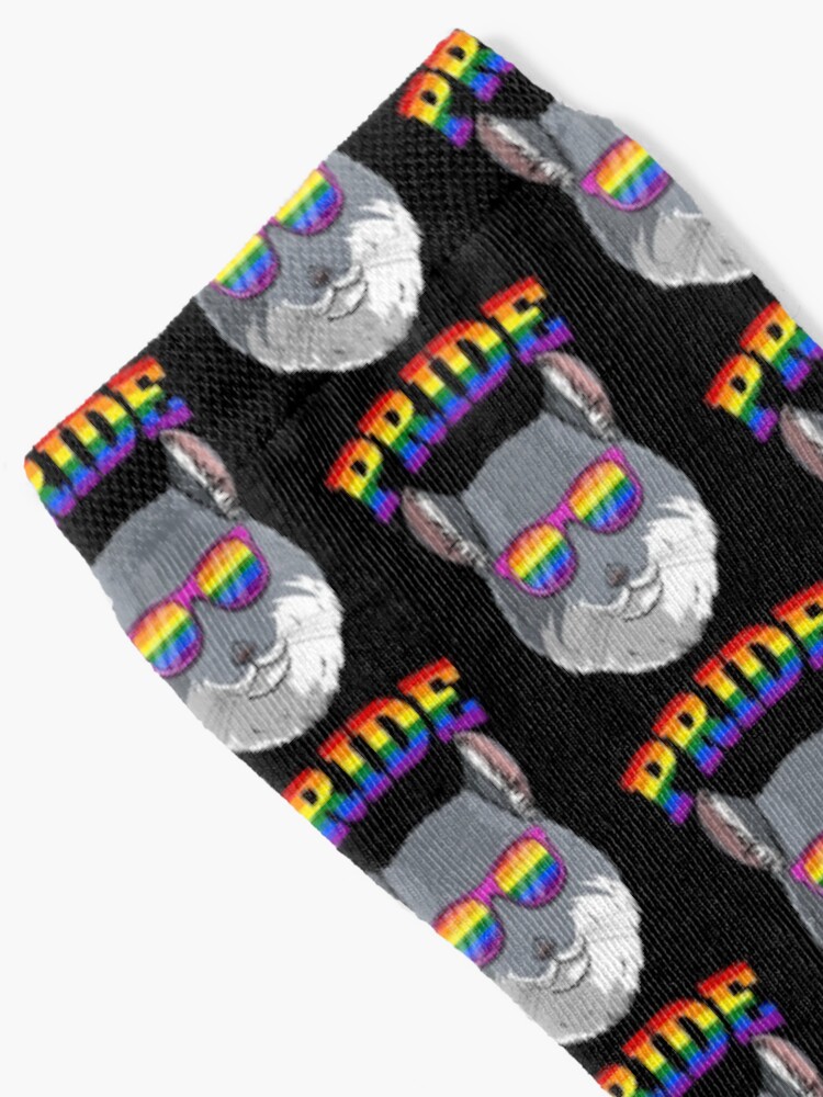 Gay Pride Chinchilla With LGBT Rainbow Sunglasses Socks By Fatamyfan1