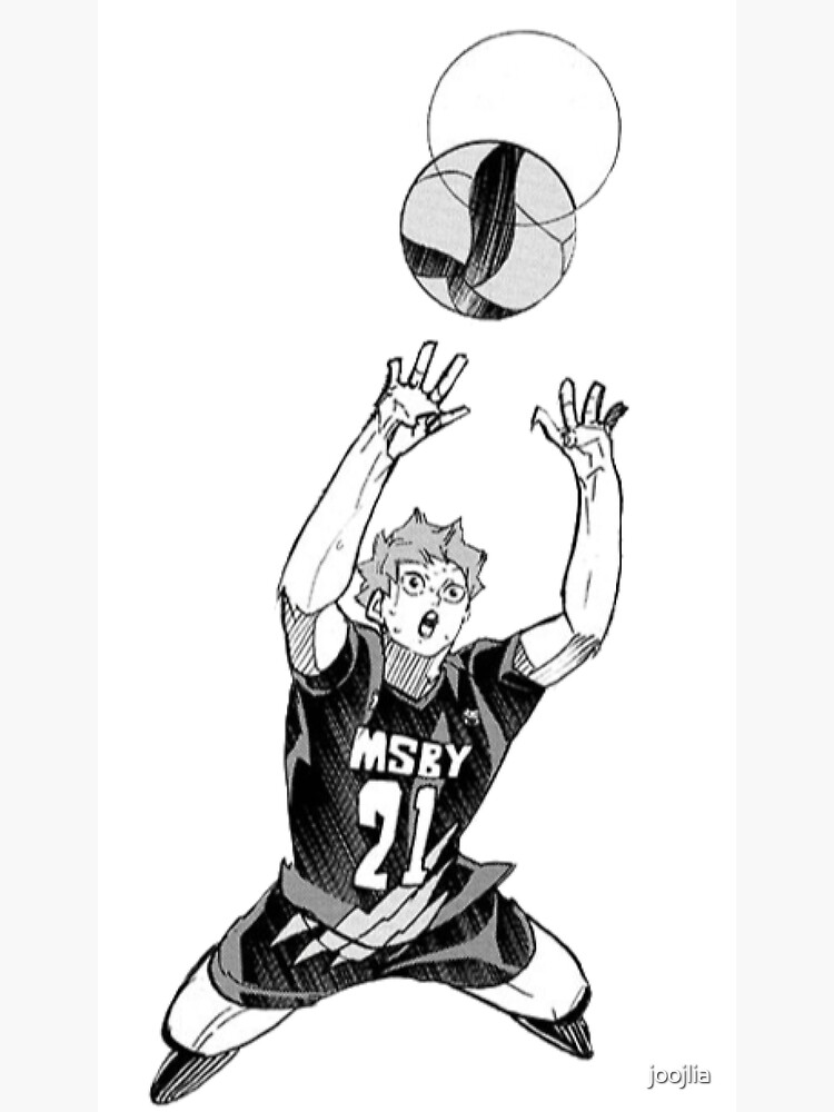 Hinata Setting Haikyuu Timeskip Manga Cap Metal Print By Joojlia