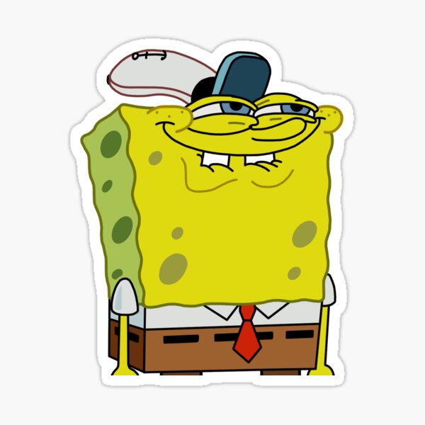 Spongebob Grin Meme Sticker For Sale By Memeshoppp Redbubble