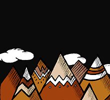 Dusty Mountain - Black by Jenna Gregory