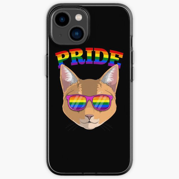 Gay Pride Abyssinian Cat With LGBT Rainbow Sunglasses IPhone Case For