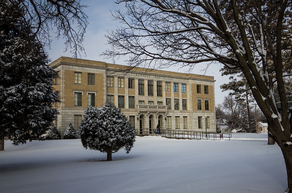 "Edwards County, Kansas, Courthouse" by oakleydo Redbubble