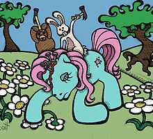 Teddy Bear and Bunny - My Little Headache by Brett Gilbert