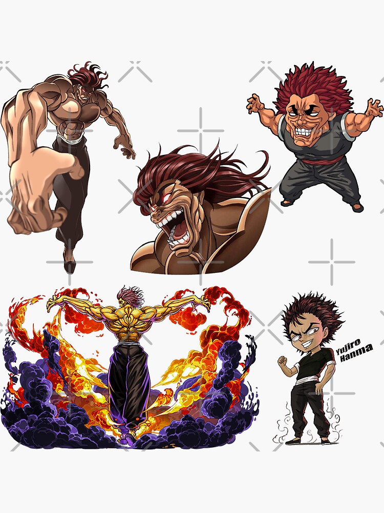 Yujiro Hanma Sticker Pack 2 Sticker For Sale By Gitarus Redbubble