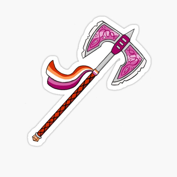 Pride Weapons Lesbian Battle Axe Sticker For Sale By Nick Morelli