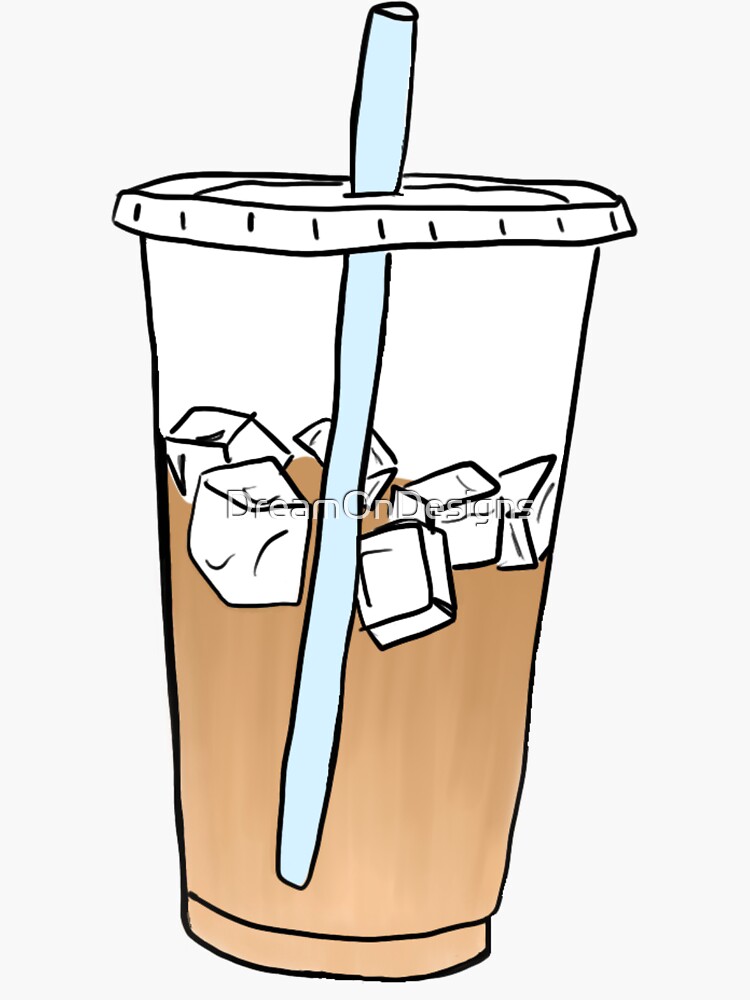 Iced Coffee Sticker For Sale By Dreamondesigns Redbubble