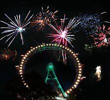 Fireworks at the fairest wheel by amira