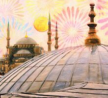 Rainy Istanbul art by Adam Asar