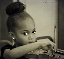 The little princess plays the violin by Scott Mitchell