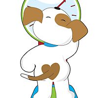 Puppy on Scale by Maria Bell