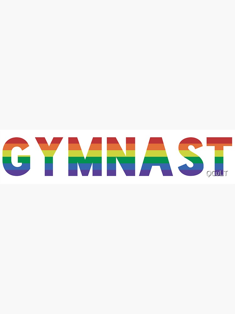 Gymnast Gay Pride Rainbow Lgbtqia Sticker By Qcult Redbubble