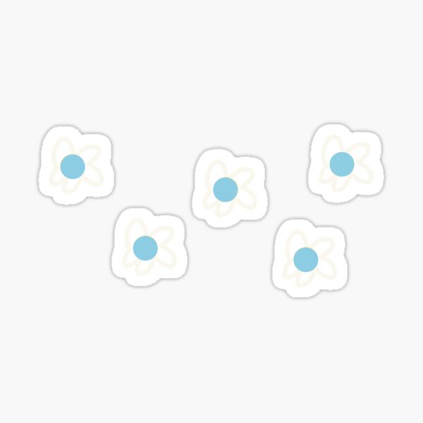 Blue Daisy Flower Pack Sticker By Stickersbyn Redbubble