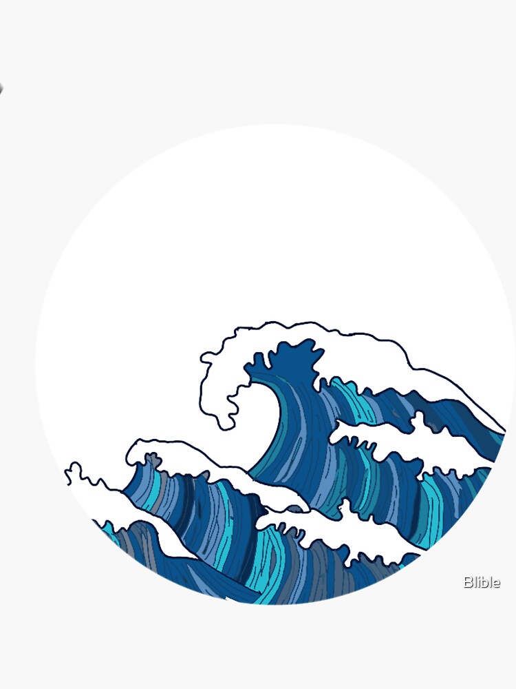 Ocean Wave Sticker For Sale By Blible Redbubble