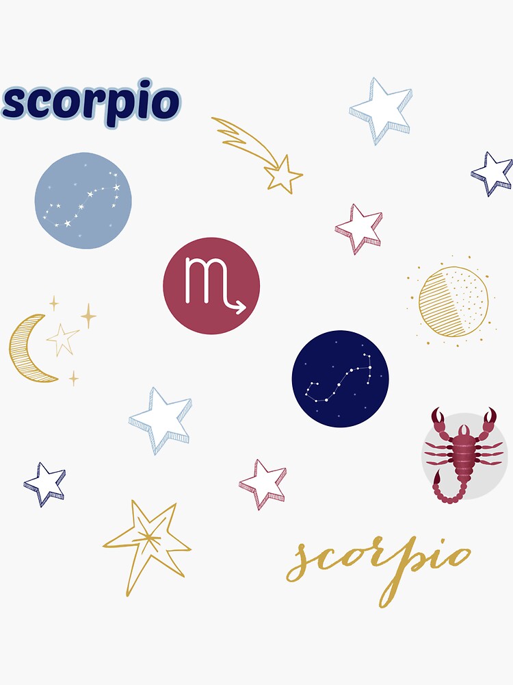 Scorpio Zodiac Sticker Pack Sticker By CoolBeanzSis Redbubble