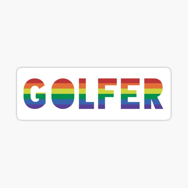 Golfer Gay Pride Golf Rainbow LGBTQIA Sticker For Sale By QCuLT