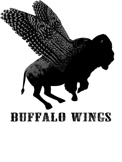 "Buffalo Wings Flying Buffalo" by RedPine | Redbubble