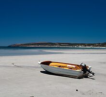 Dinghy on the beach (Emu Bay) by Tom's Coloncardz (Tom Slowinski)