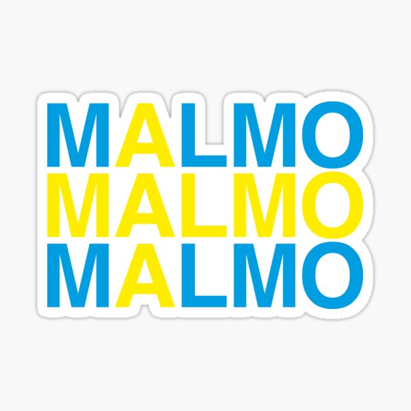 Malmo Swedish Flag Sticker For Sale By Eyesblau Redbubble