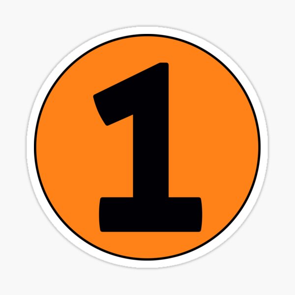 Racing Number Orange Race Car Track Sticker For Sale By