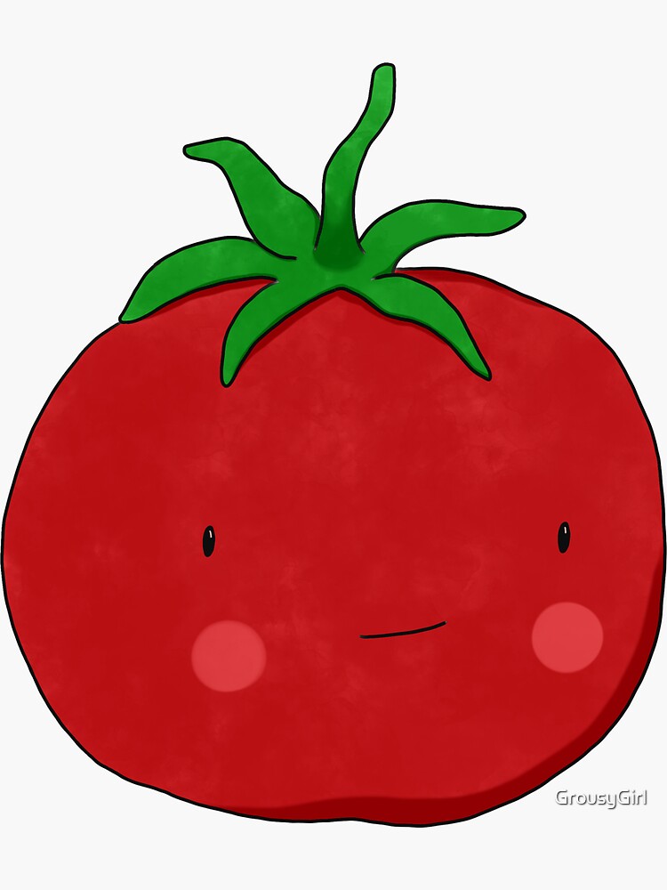 Cute Tomato Sticker For Sale By Grousygirl Redbubble