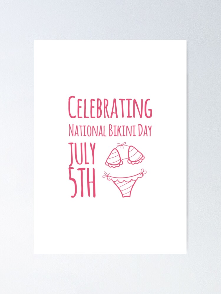 National Bikini Day Poster By Coolprints1 Redbubble