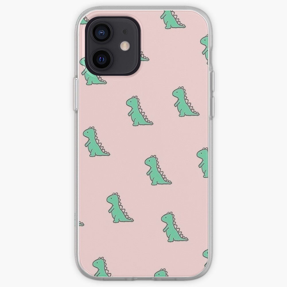 Pink Dino Design Iphone Case By Simplebutsweet Redbubble