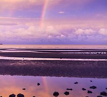Rainbow over Bramble Bay by Silken Photography