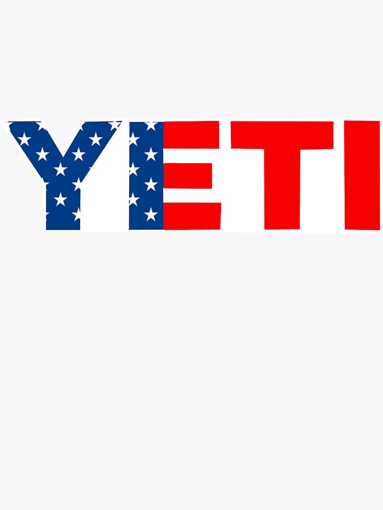 YETI American Flag Logo Sticker Sticker For Sale By Toribreslin