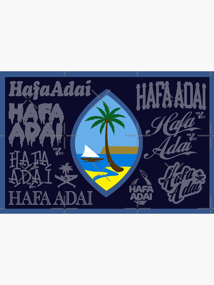 GUAM RUN 671 Guahan Hafa Adai Flag II Sticker For Sale By RUN671GUAM