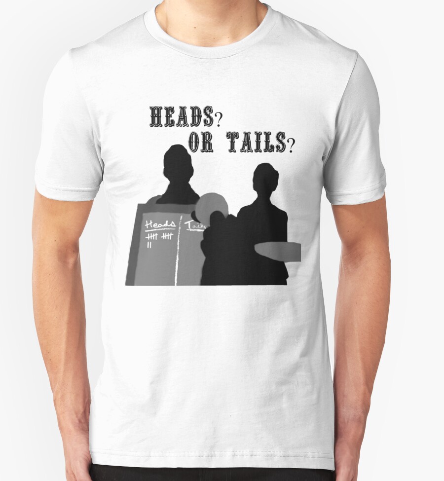 "Heads? Or tails? (With text)" TShirts & Hoodies by lilysgrotto
