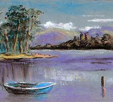 River landscape-pastel sketch by ChrisNeal