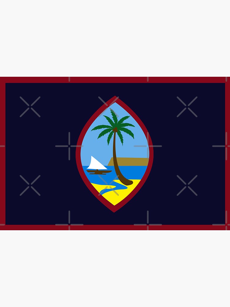 GUAM RUN 671 Guahan USA Flag Sticker By RUN671GUAM Redbubble