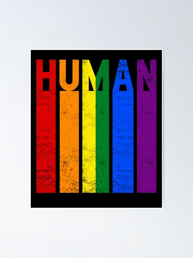 Human Lgbt Flag Gay Pride Month Transgender Rainbow Lesbian T Shirt