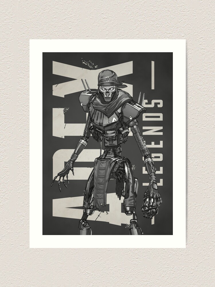 Apex Legends Revenant Black White Character Poster Art Print By