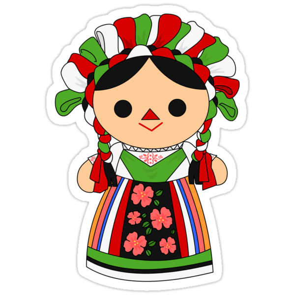 Maria 5 Mexican Doll Stickers By Alapapaju Redbubble 5197