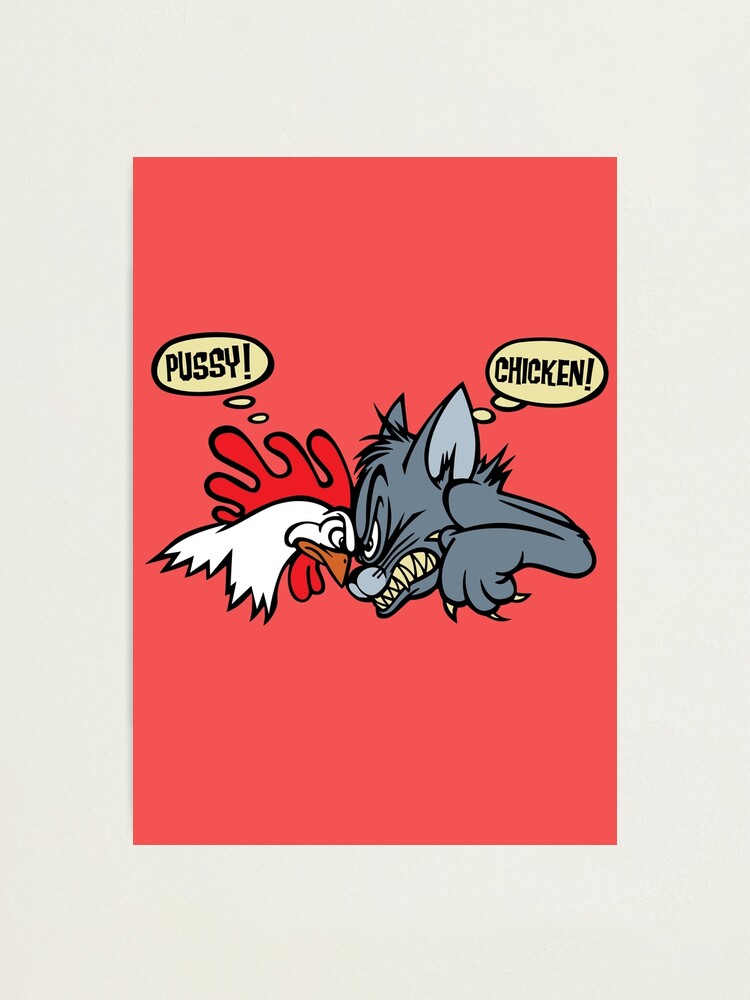 Pussy Chicken Hot Rod Shirt Sticker Decal Mask Photographic Print