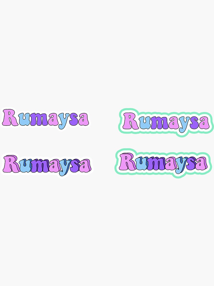 Rumaysa Custom Sticker Sticker For Sale By Emilyshieldss Redbubble