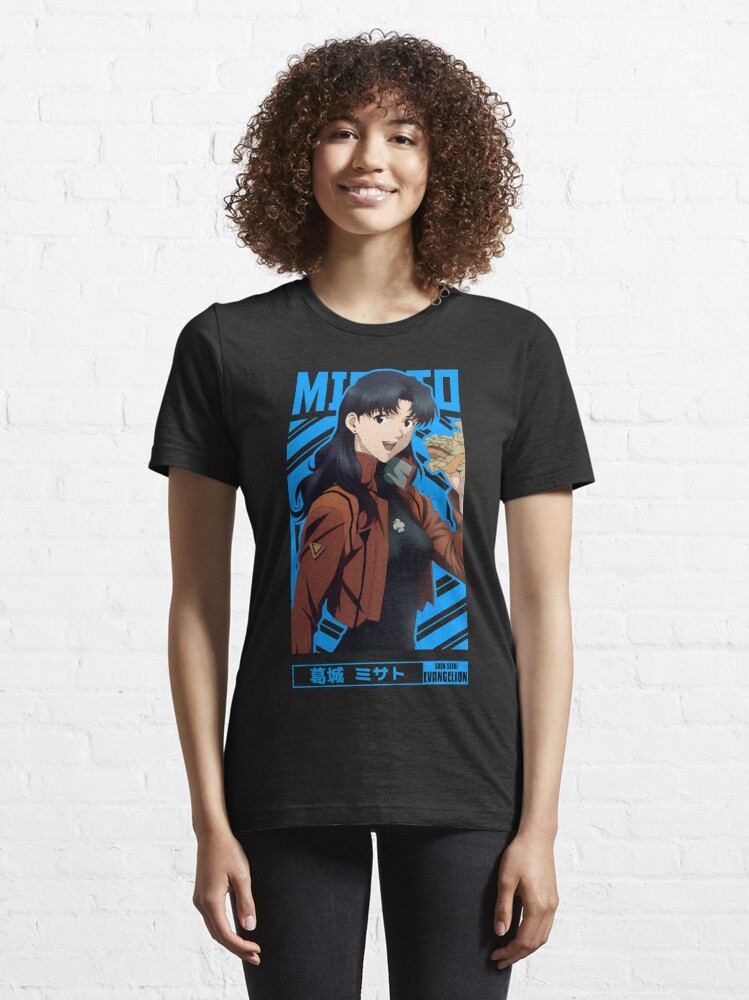 Misato Katsuragi Evangelion Anime Otaku Design T Shirt For Sale