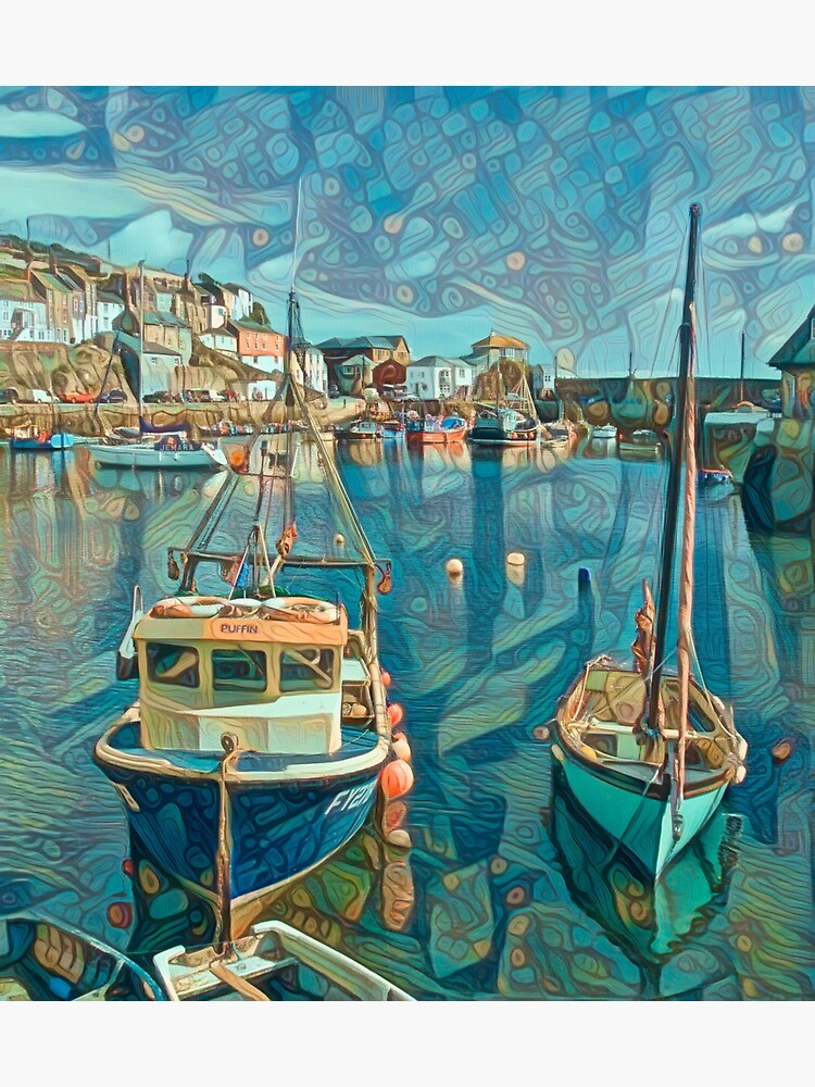 Cornish Fishing Boats Poster By Tarrby Redbubble