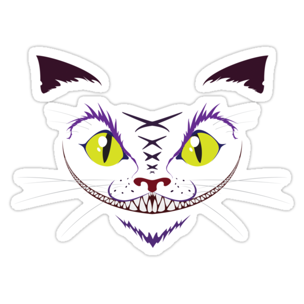 Cheshire Cat Stickers By Bsenturk Redbubble