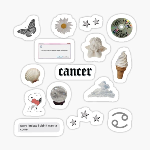 Cancer Zodiac Sign Pack Sticker For Sale By Abcstickers Redbubble