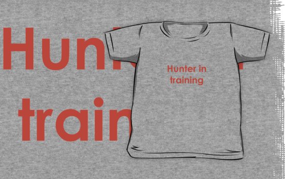 hunter in training shirt