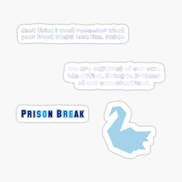 Blue Prison Break Sticker Pack Sticker For Sale By Evasdooodles