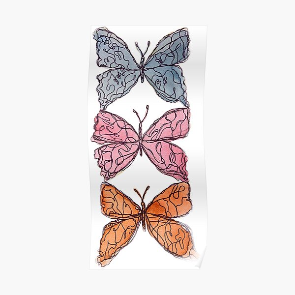 Butterfly Design Poster By Squidugh Redbubble