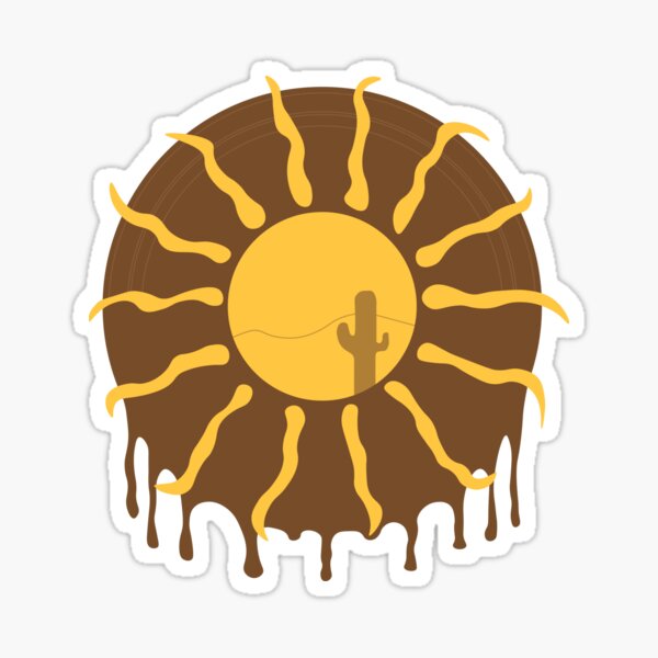 Melting Desert Sun Sticker For Sale By Alexmarchioli Redbubble